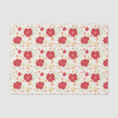 Hand Drawn Hibiscus Pattern Tissuepapier (Voorkant)