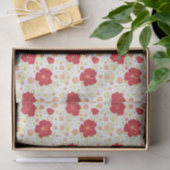 Hand Drawn Hibiscus Pattern Tissuepapier (Geschenk)