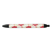 Hand Drawn Hibiscus Pattern Zwarte Inkt Pen (Voorkant)