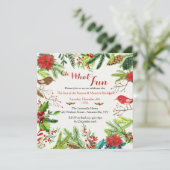 Hand Drawn Holiday Birthday Party Invitation Kaart (Staand voorkant)