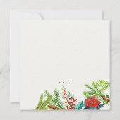 Hand Drawn Holiday Birthday Party Invitation Kaart (Achterkant)