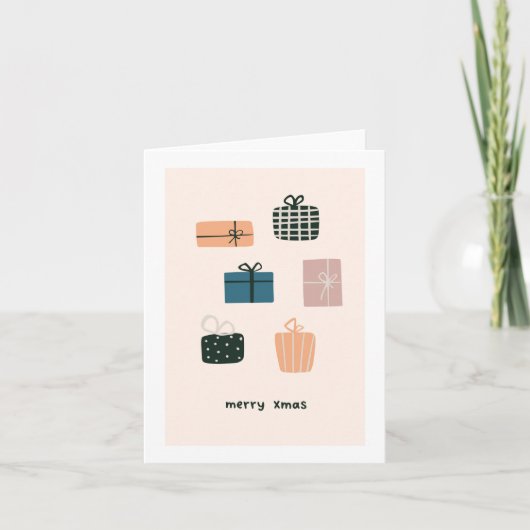 Hand Drawn Holiday Greeting Kaart (Voorkant)