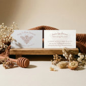 Hand Drawn Honey Bee Floral Botanical Wellness  Visitekaartje