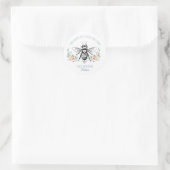 Hand Drawn Honey Beer Apiary Floral Ronde Sticker (Tas)