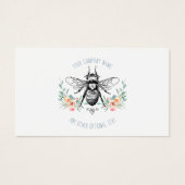 Hand Drawn Honey Beer Apiary Floral Visitekaartje (Voorkant)