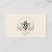 Hand Drawn Honey Beer Apiary Floral Visitekaartje (Voorkant)