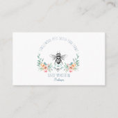 Hand Drawn Honey Beer Apiary Floral Visitekaartje (Voorkant)