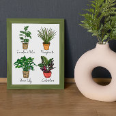 Hand Drawn House Planten Art Foto Afdruk