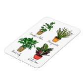 Hand Drawn House Planten Art Magneet (Linkerzijde)