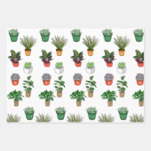 Hand Drawn Houseplant Birthday Inpakpapier Vel (Voorkant 3)