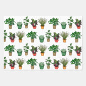 Hand Drawn Houseplant Birthday Inpakpapier Vel (Voorkant)