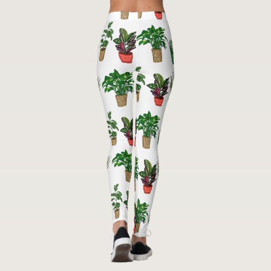 Hand Drawn Houseplant Leggings (Achterkant)