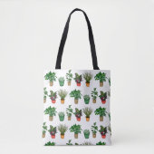 Hand Drawn Houseplant Tote Bag (Voorkant)