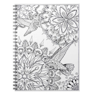 Hand Drawn Hummingbird Mandala Art Notitieboek