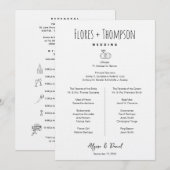 Hand drawn Icons  wedding Timeline bridal party  Kaart (Voorkant / Achterkant)