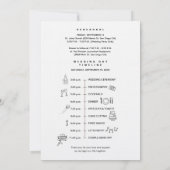 Hand drawn Icons  wedding Timeline bridal party  Kaart (Achterkant)