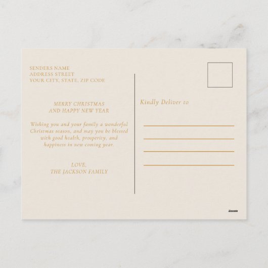 Hand Drawn Illustrated New Years Eve Party Feestdagenkaart (Achterkant)