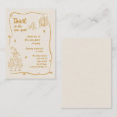 Hand Drawn Illustrated New Years Eve Party In Notitiekaartje (Voorkant / Achterkant)