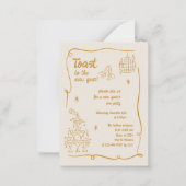 Hand Drawn Illustrated New Years Eve Party In Notitiekaartje (Voorkant)