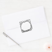 Hand-Drawn Illustrated Ornate Vierkante Sticker (Envelop)