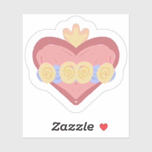 Hand-drawn Immaculate Heart of Mary Sticker (Vel)
