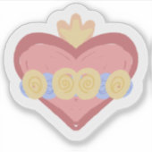 Hand-drawn Immaculate Heart of Mary Sticker (Voorkant)
