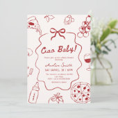 Hand Drawn Italian Ciao Baby Shower Kaart (Staand voorkant)