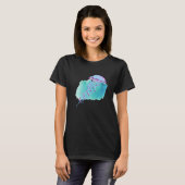 Hand Drawn Jellyfish Deep Ocean Creatures and Rift T-shirt (Voorkant volledig)