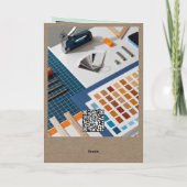 Hand Drawn Joy Calligraphy Rustic Foliage Business Feestdagen Kaart (Achterkant)