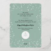 Hand Drawn Joy Calligraphy Rustic Foliage Business Folie Feestdagenkaart (Achterkant)