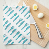 Hand Drawn Knife en Fork Theedoek (Quarter Fold)