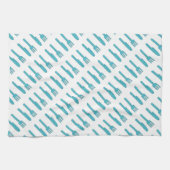 Hand Drawn Knife en Fork Theedoek (Horizontaal)