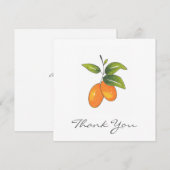 Hand Drawn Kumquats Bedankkaart (Voorkant / Achterkant)