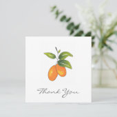 Hand Drawn Kumquats Bedankkaart (Staand voorkant)