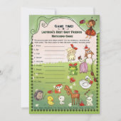 Hand-Drawn Ladybug & Friends Baby Animal Matching Kaart (Voorkant)