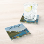 Hand Drawn Lake District Italy Glazen Onderzetter (Schuin)