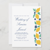 Hand-Drawn Lemon Botanical Abstract Wedding (Voorkant)