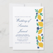 Hand-Drawn Lemon Botanical Abstract Wedding Kraft (Voorkant)