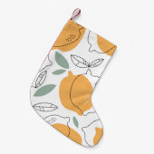 Hand drawn Lemons background. Seamless pattern wit Kleine Kerstsok (Voorkant (Hangend))