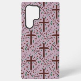 Hand-drawn Lenten Cross and Roses Samsung Case Galaxy Hoesje