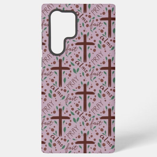 Hand-drawn Lenten Cross and Roses Samsung Case Samsung Galaxy Hoesje (Achterkant)