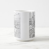 Hand drawn light House on mug Koffiemok (Center)