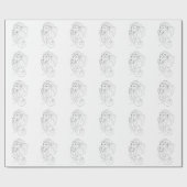 Hand Drawn Lion - Minimalist Line Art Cadeaupapier (Vlak)