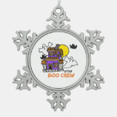 Hand Drawn Little Boo Crew Halloween Tin Sneeuwvlok Ornament (Voorkant)