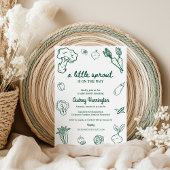Hand Drawn Little Sprout Locally Grown Baby Shower Kaart