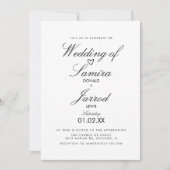 Hand Drawn Love and Hearts Doodle Wedding Kaart (Voorkant)