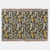 Hand Drawn Love Pattern Deken (Voorkant)