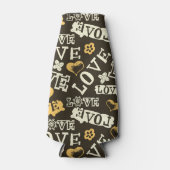 Hand Drawn Love Pattern Flesjeskoeler (Voorkant)