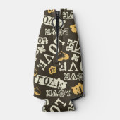 Hand Drawn Love Pattern Flesjeskoeler (Achterkant)