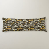 Hand Drawn Love Pattern Lichaamskussen (Achterkant)